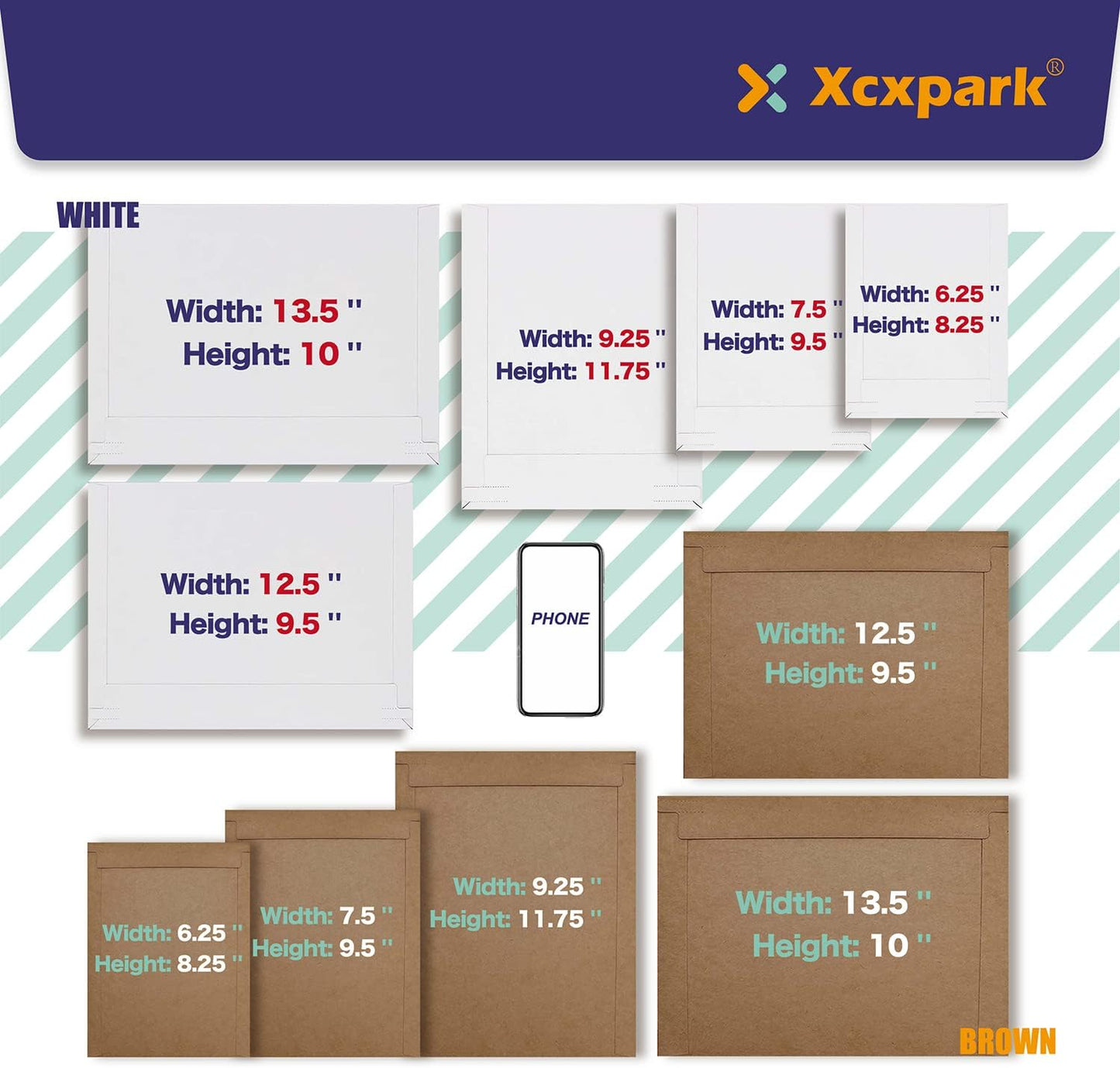 25 Pack Brown Kraft Rigid Mailers, 6.25 x 8.25 inches Self Seal Photo Document Mailers Premium Cardboard Keep Flat Envelopes for Photos, Pictures, Papers, Files, CD