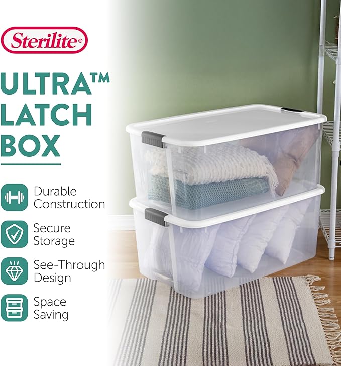 Sterilite 8-Pack Ultra Latching Box, Storage Bins - Image 2