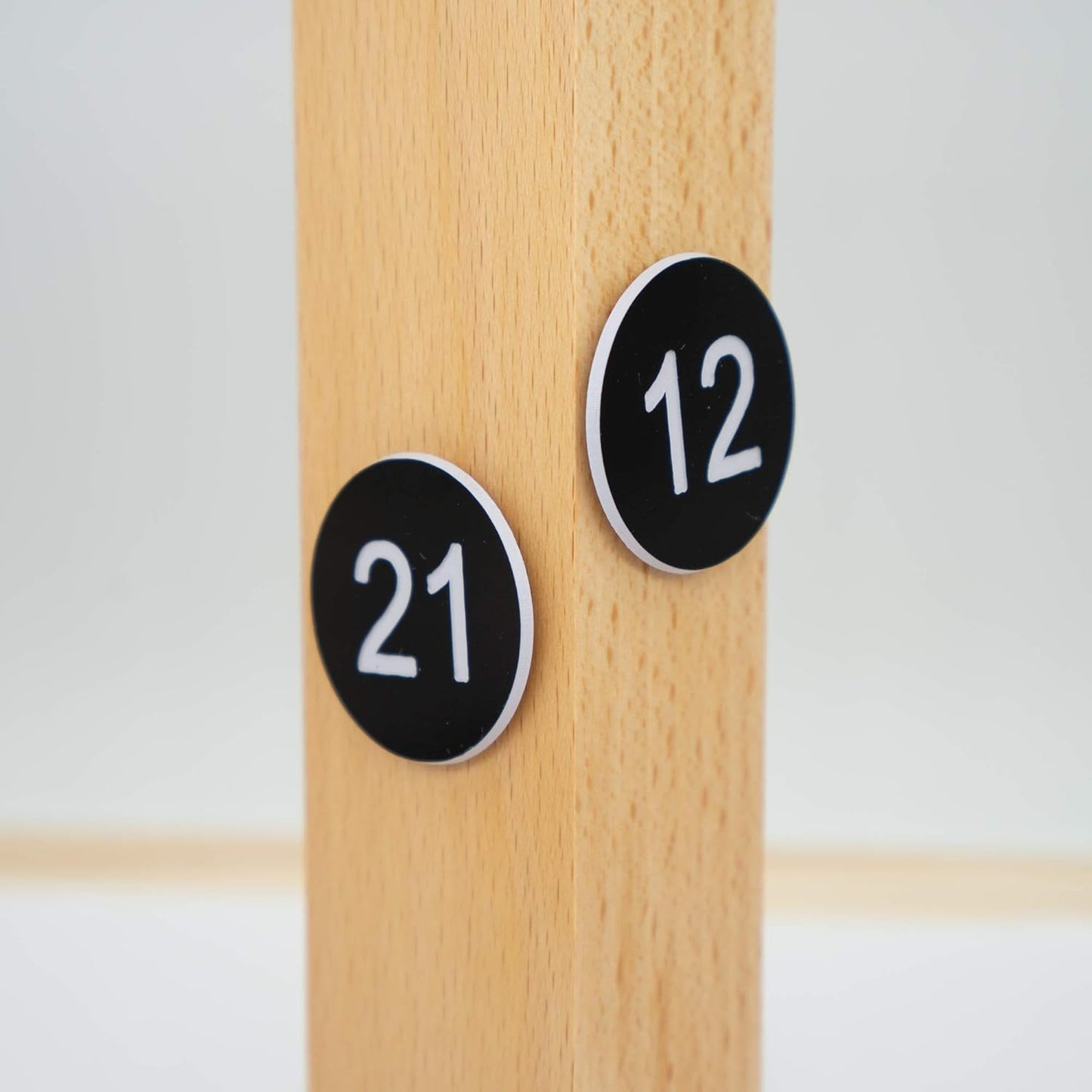 StayMax Plastic Number Tags Engraved Numbered Tags Without Hole (201-300, Black)