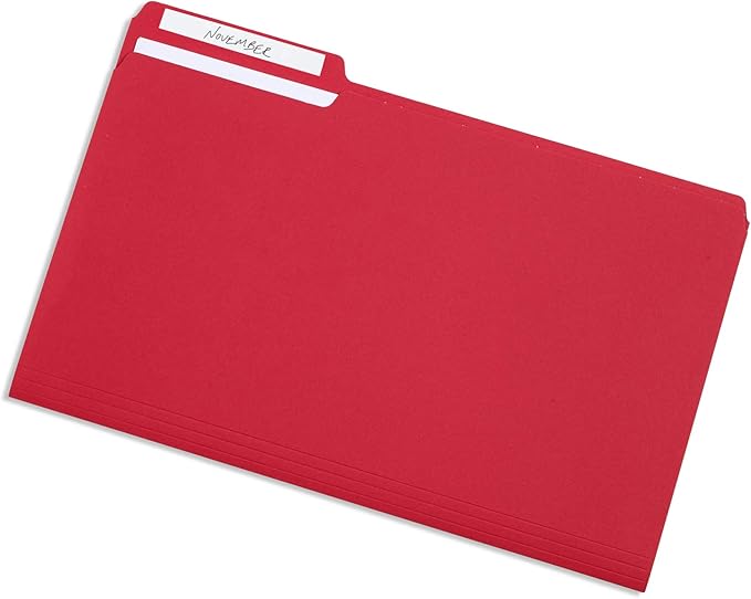 Blue Summit Supplies Red Legal File Folders, 1/3 Cut Tab, Legal Size, 100 Per - Image 6
