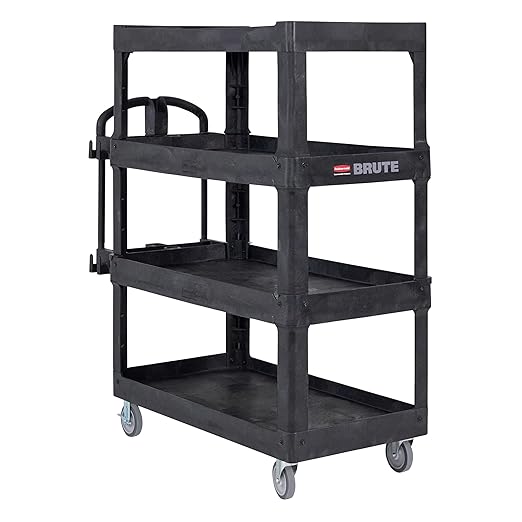 New Rubbermaid Commercial Products 4-Shelf Utility/Service Quad Cart, Heavy by RubbermaidCommercialProducts