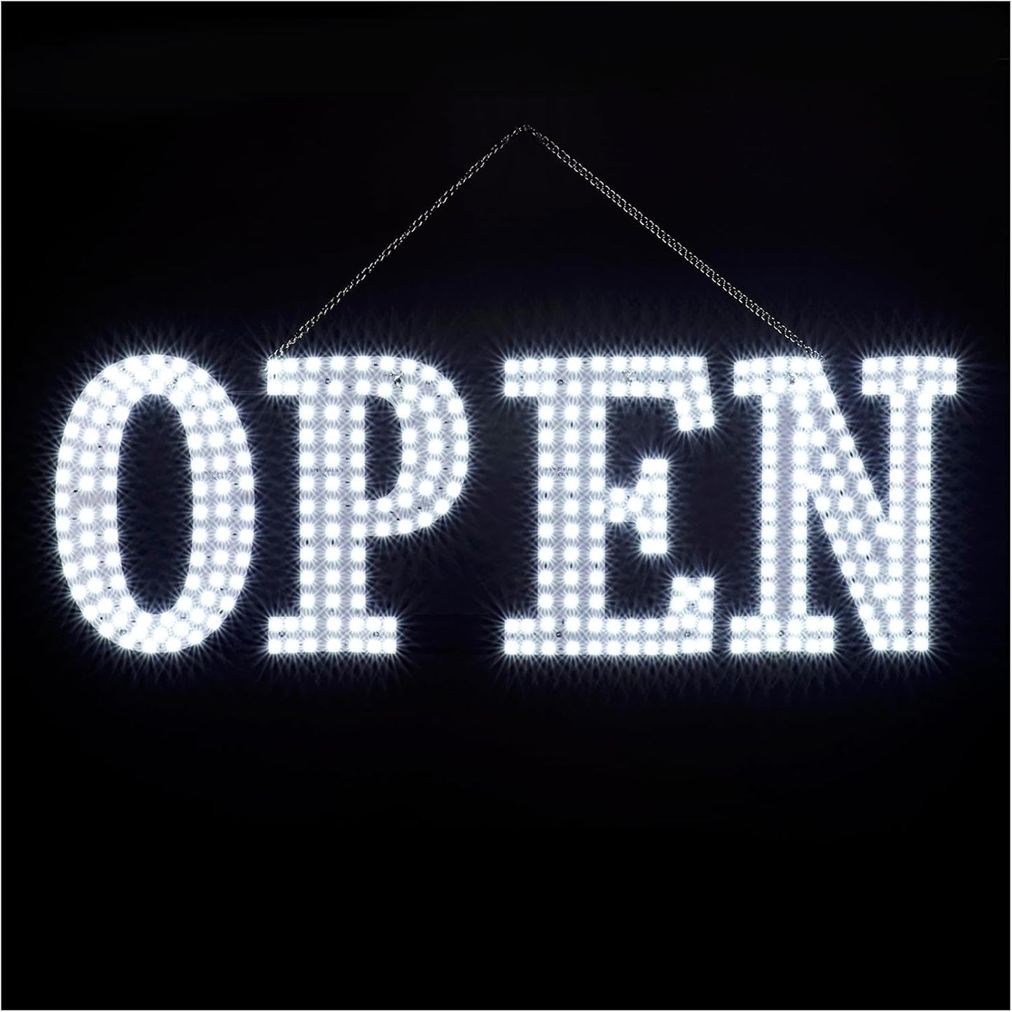 40"x14" Extra Large LED Open Signs for Business, Unique Design Super Bright Open Sign with Chain, High Visibility Open Sign for Stores Bar Hotel Retail Shops Window Salon Office
