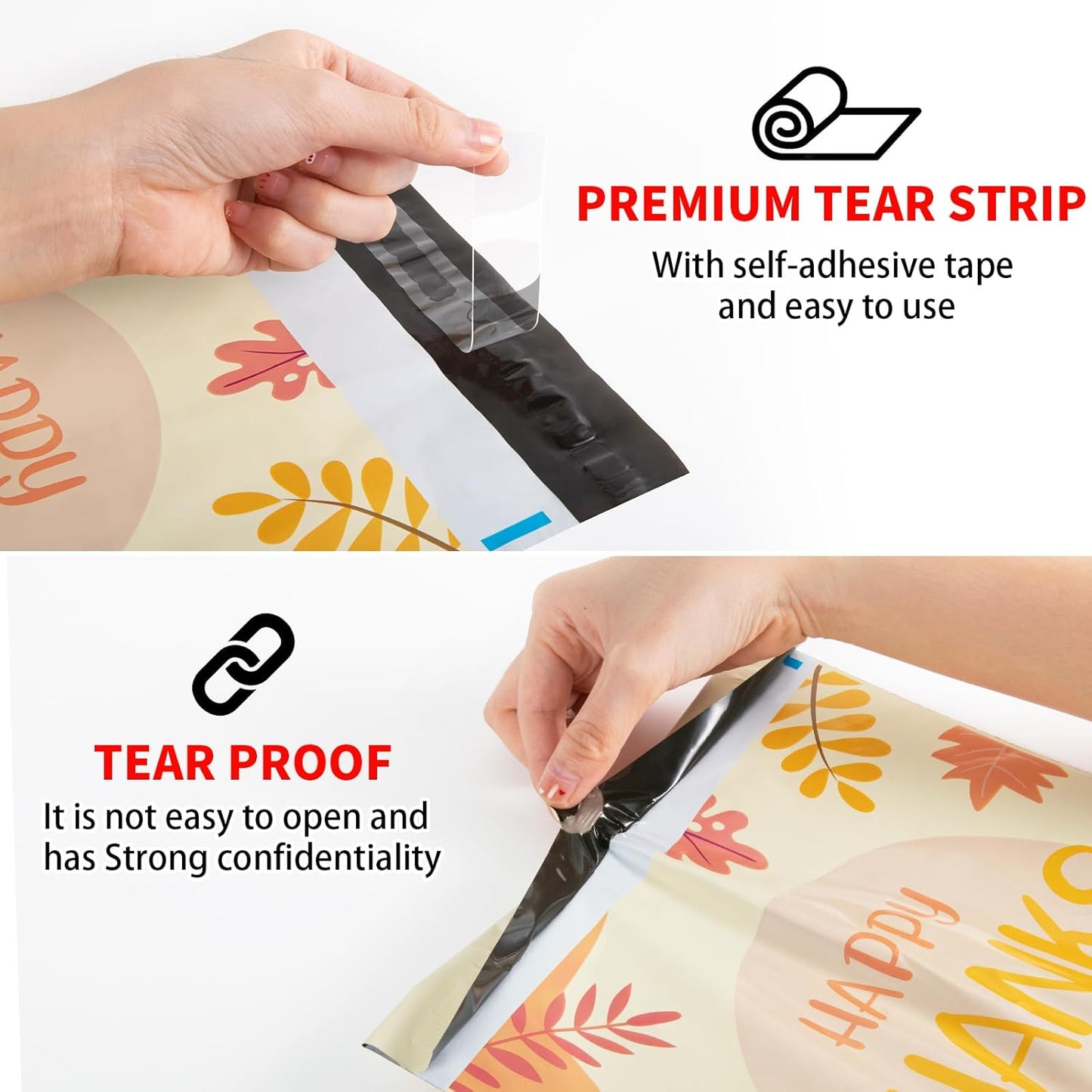 Oududianzi Poly Mailers, 6X9, 100Pack Shipping Bags, Fashion Shipping Envelopes, Plastic Packaging Bags, Self-Seal Polymailers, Mailing Poly Bags for Business, Clothing (Leaf)