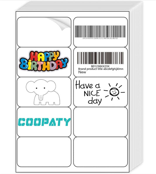 2"x4" Shipping Address Labels, FBA 10 Up Address mailing Labels, White Sticker Address Labels for Laser/Inkjet Printer (100 Sheets, 1000 Labels)