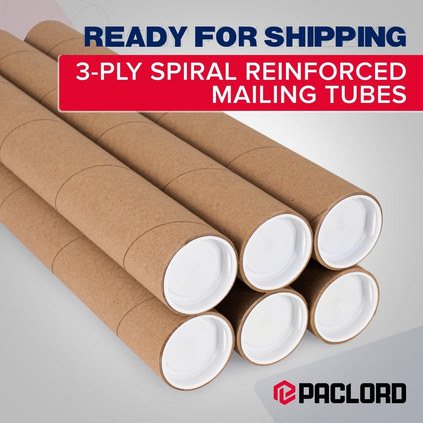 2" x 18" Heavy-Duty Reinforced Cardboard Mailing Tube, Pack of 1 Tube with 2 Caps – Secure USPS Approved – Great for Shipping and Storing of Prints, Artwork, Posters or Documents