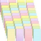 Seajan 48 Pcs Lined Sticky Notes 4 x 6 Self Stick Note Pads 6 Bright Colors by Seajan