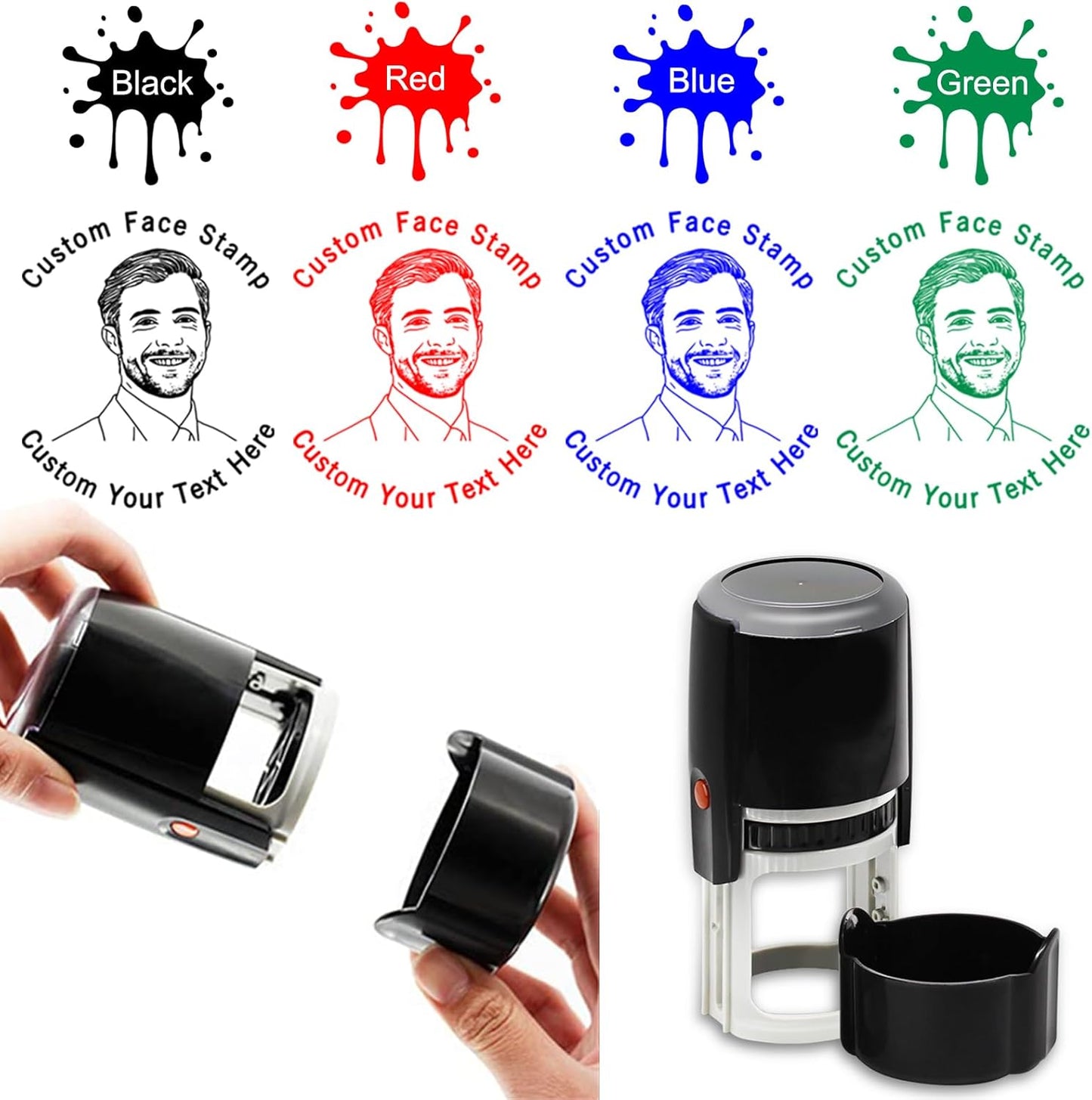 Personalized Stamp Self Inking Custom Teacher Stamper, Rubber Stamp with Text for School, Library, Office