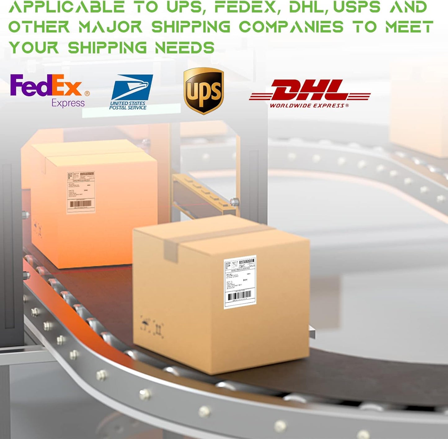 MFLABEL® 40 Rolls of 450 Labels 4x6 Direct Thermal Shipping Labels for Zebra 2844 ZP-450 ZP-500 ZP-505