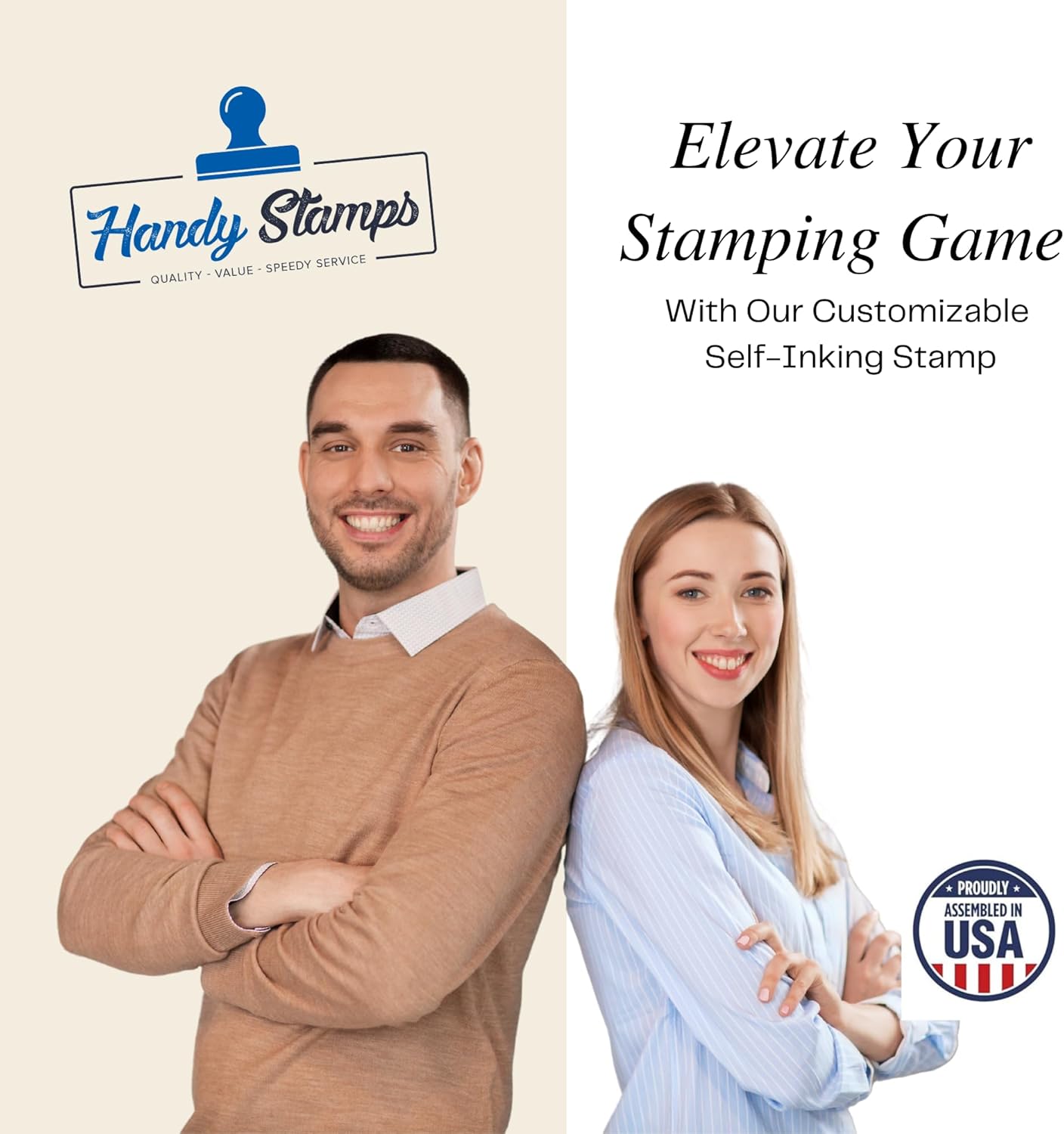 Custom Self-Inking Stamp - Up to 6 Lines - 5 Color Choices
