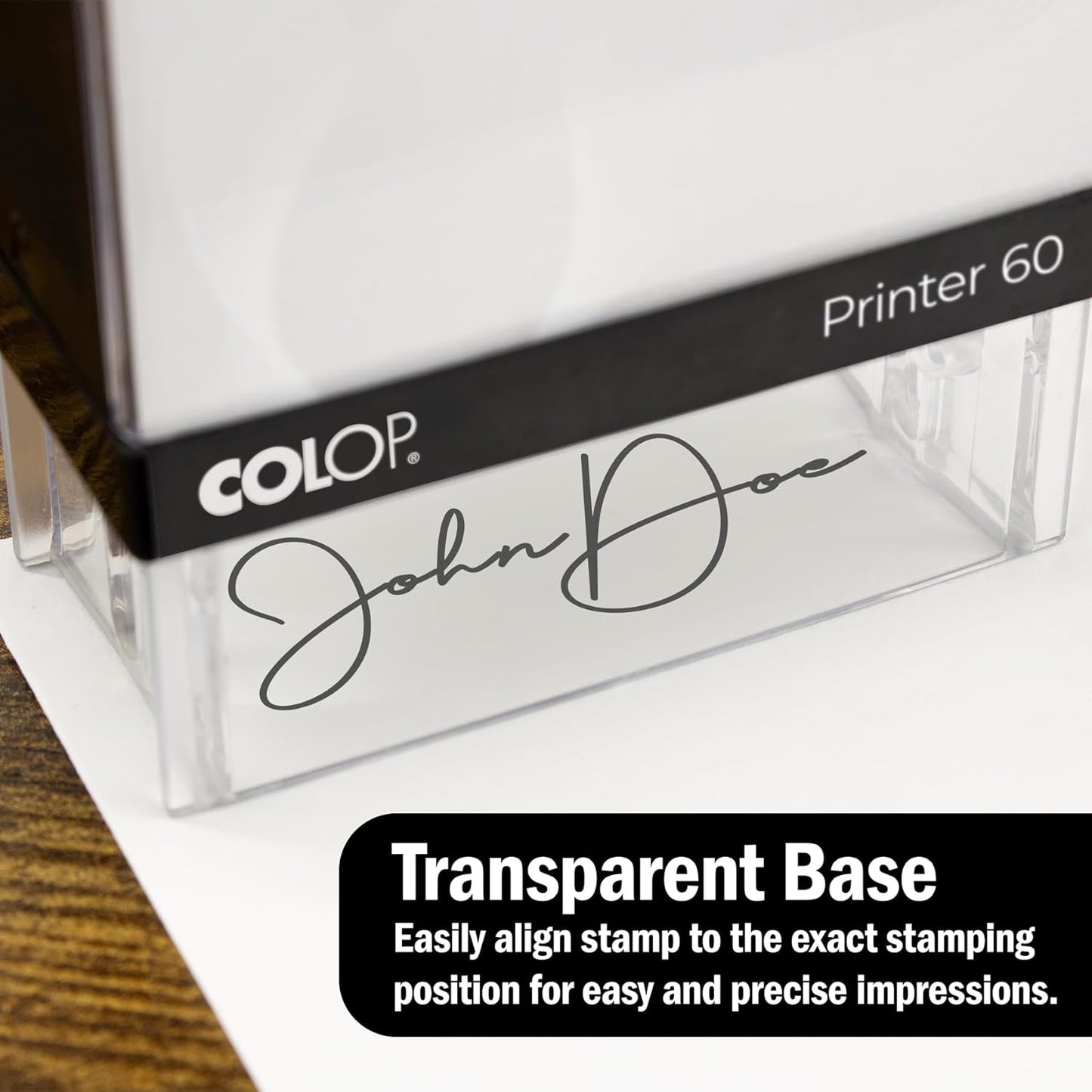 COLOP XXL Size Self Inking Custom Signature Stamp - Choose from 15 Ink Colors