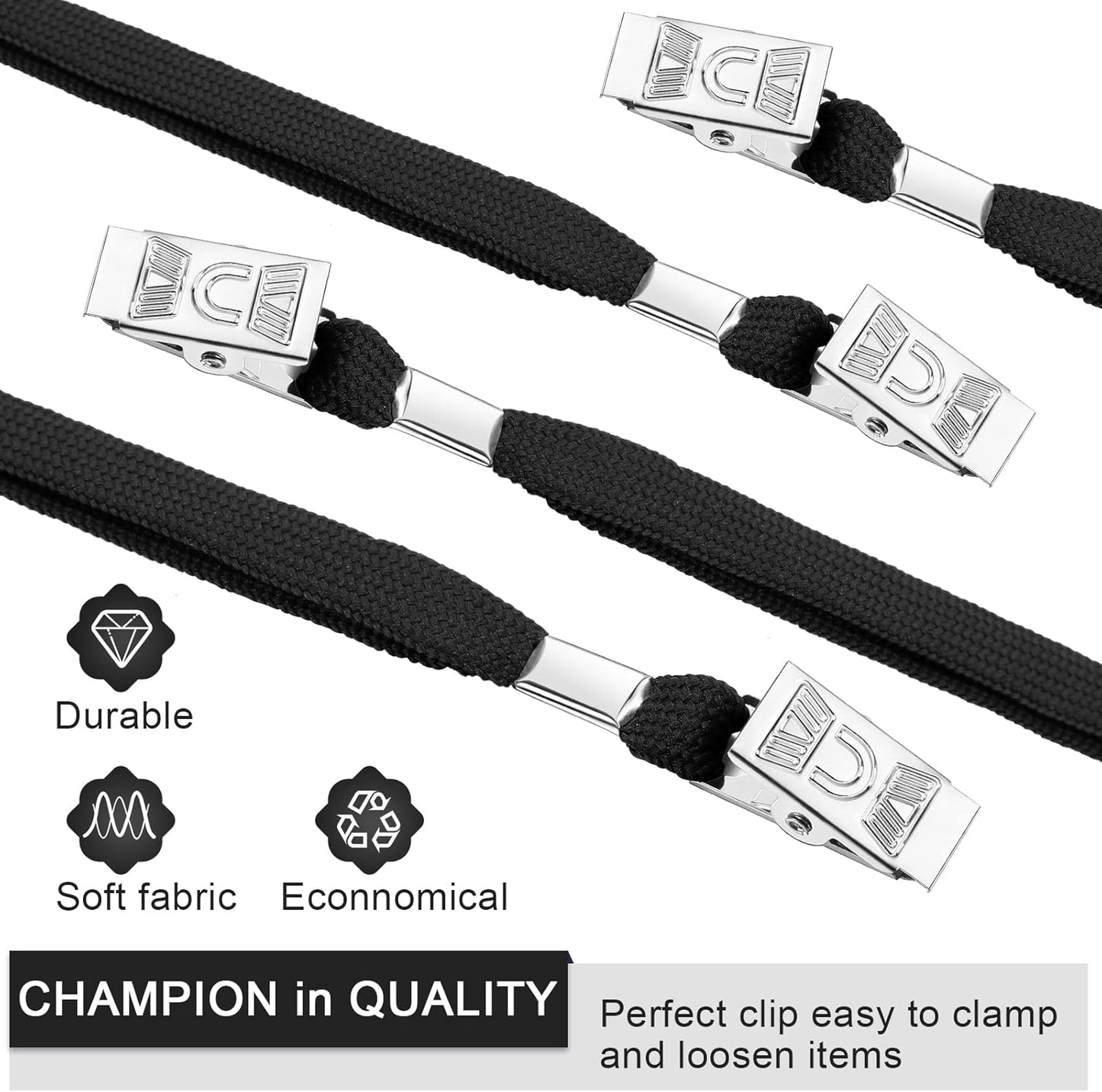 Marspark Lanyards Bulk with Clip Flat Neck Lanyard Badge Lanyard with Swivel Hook Lanyards for ID Cards Holder