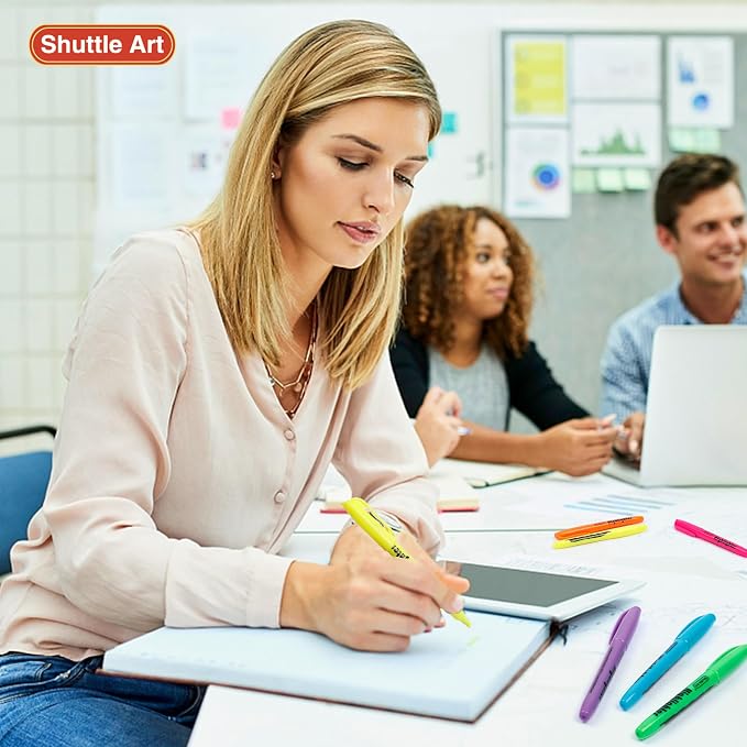 Shuttle Art 108 Pack Highlighters, Highlighters Assorted Colors Set, 6 Bright - Image 7