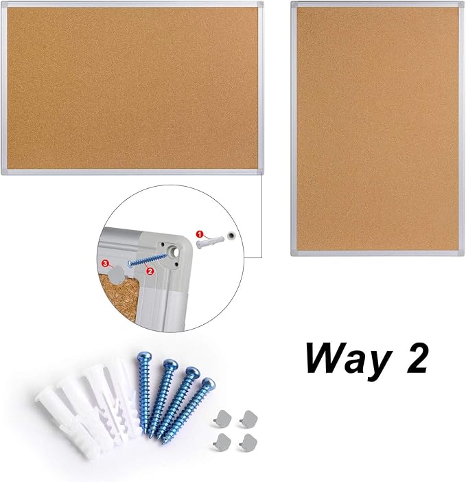 2-Pack Cork Board Bulletin Board 24 x 36, Office Board - Image 7