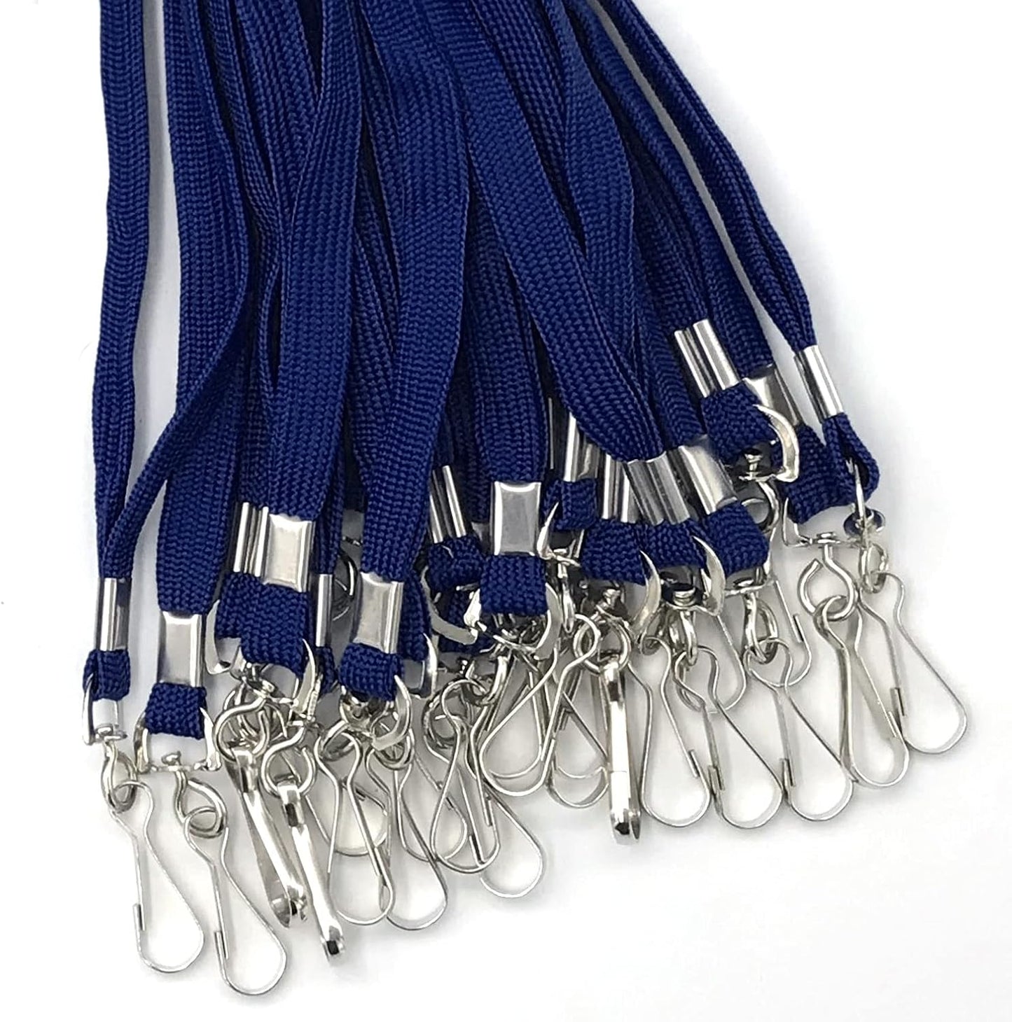 Beebel Navy-Blue Lanyards 50PCS Lanyard with Swivel Hook clips for ID Name Badge Holder (Navy-Blue)
