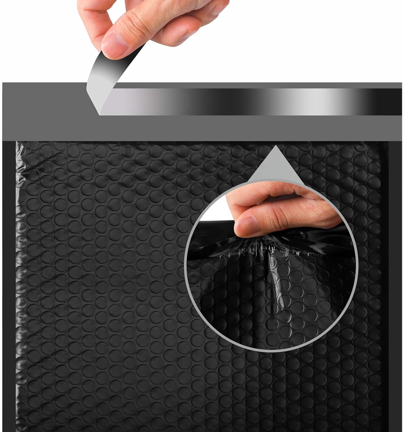 Metronic 500Pcs Poly Bubble Mailers, 10.5X16 Inch Envelopes Padded Bulk, Bubble Envelopes Lined Wrap Polymailer Bag for Shipping/Packaging/Mailing Self Seal Black, Usable Size Bubble Mailers 10.5X15