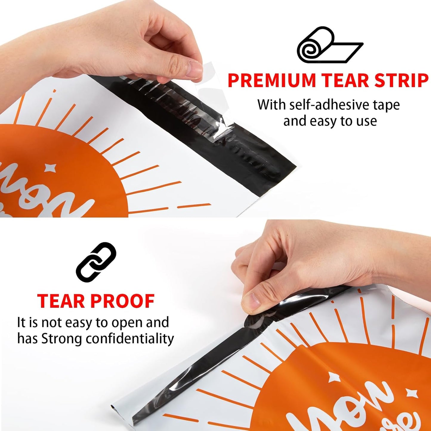 Oududianzi Poly Mailers 10x13, 100PCS Shipping Bags, Mailing bags, Plastic Packaging Bags, Mailers Poly Bags for shipping, Shipping Envelopes, Packaging for shipping - Line
