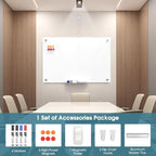 MaxGear Glass Whiteboard Wall Mounted, Frameless Magnetic Dry Erase Board - Image 4