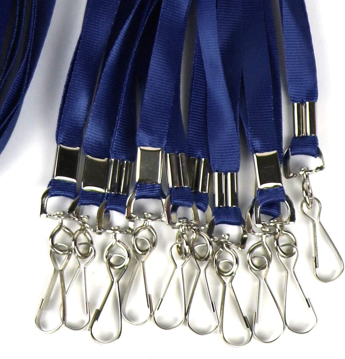 Bulk Lanyards Premium Cruise Lanyard Nylon Badge Lanyards for Id Holder Perfect for Office, Kids, Teachers (Navy Blue, 50 Pack)