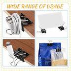 Jetec 500 Pieces 1 Inch Black Binder Clips Bulk Medium Paper Clamps Metal Paper - Image 3