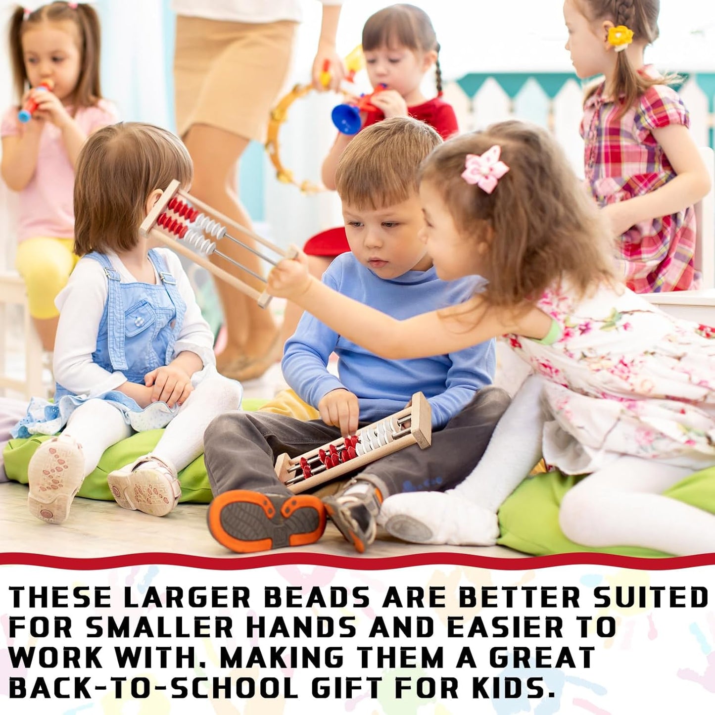 8 Pcs Mini 20-Bead Wooden Rekenrek Abacus, Abacus for Kids Math, Math Counters Manipulatives Counting Rack for Kids Educational Toys Elementary Toddlers Preschool Learning