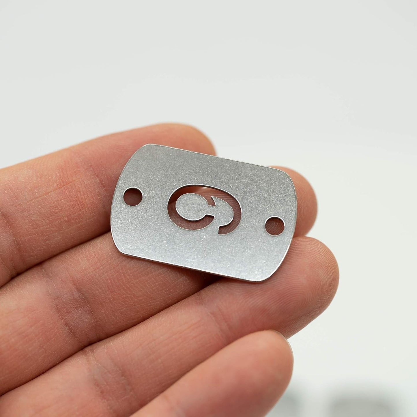 StayMax Rectangular Hollowed Stainless Steel Number Tags Key Tags with Two Holes (1-10)
