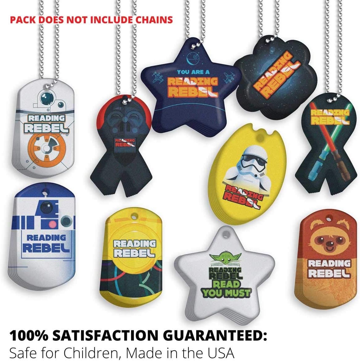 Reading Rebel Brag Tag Value Pack: Wearable Incentives for Young Readers 250 Tags (25 Tags for Each Design)