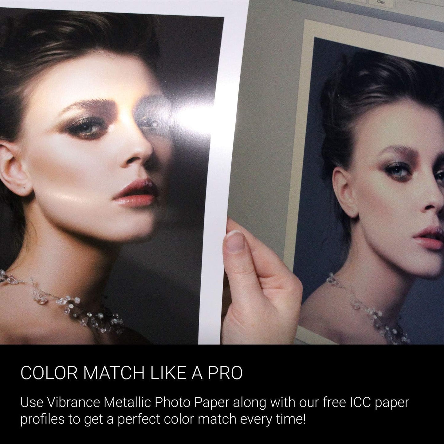 Vibrance Metallic Photo Printer Paper 10 mil 255 gsm Premium Photo Paper Roll 3in Core 24 inches x 100 feet Works with Most Inkjet Printers Including Professional Makes and Models Like Epson Canon HP