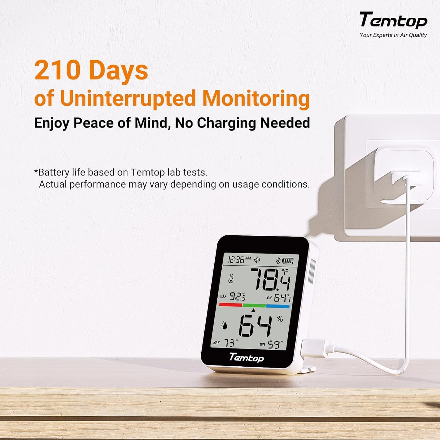 Temtop Indoor Thermometer T1 Variants (Basic Edition (Temp/Humidity)-2pack)