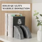 Karibiber Marble Bookend for Shelves, Non-Skid Bookends for Heavy Books - Image 6