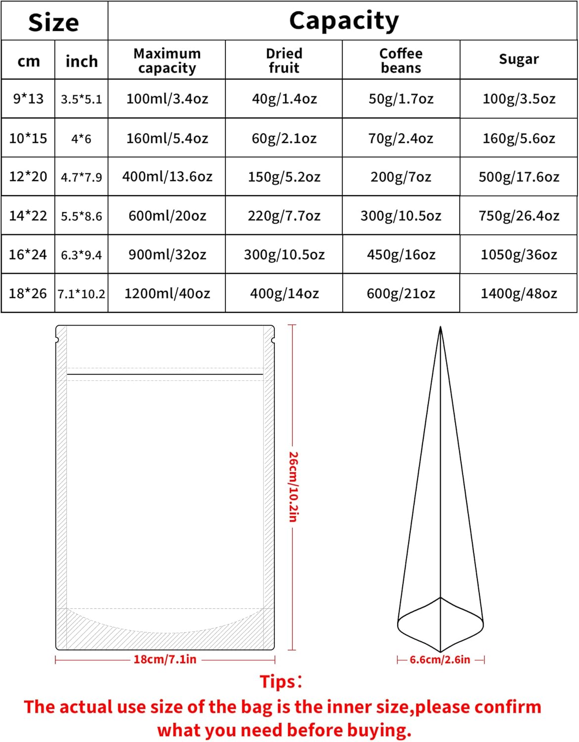 FireKylin 100 Pack Smell Proof Bags 7.1" x 10.2", Resealable Bags with Matte Window, Foil Pouch Stand Up Sealable Bags for Packaging（Red）