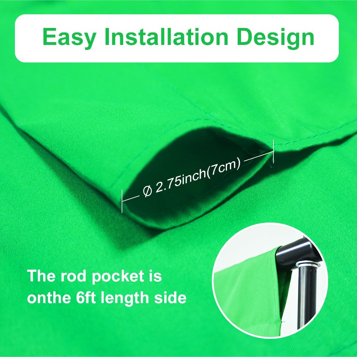Green Screen Backdrop Background,10 X 10 FT Large Photography Backdrop Photo Background Screen for Streaming Zoom Photo Muslin Green Curtain Video Recording Greenscreen Picture Photoshoot