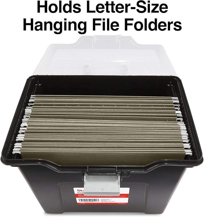 STAPLES File Box File Portable Tote, Letter Size - Image 3