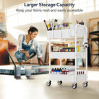 YASONIC Metal 3 Tier Rolling Cart - Image 4