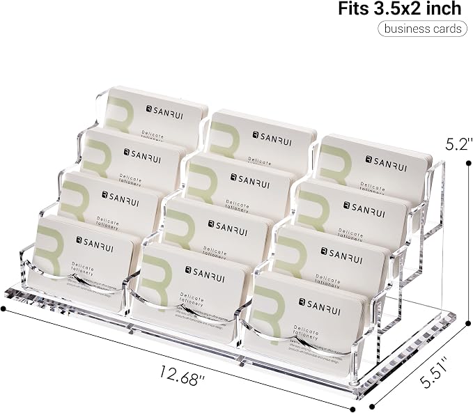 SANRUI Clear Acrylic Business Card Holder - Image 2