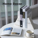 Marble Book Ends White, Heavy Duty Book Ends - Image 4