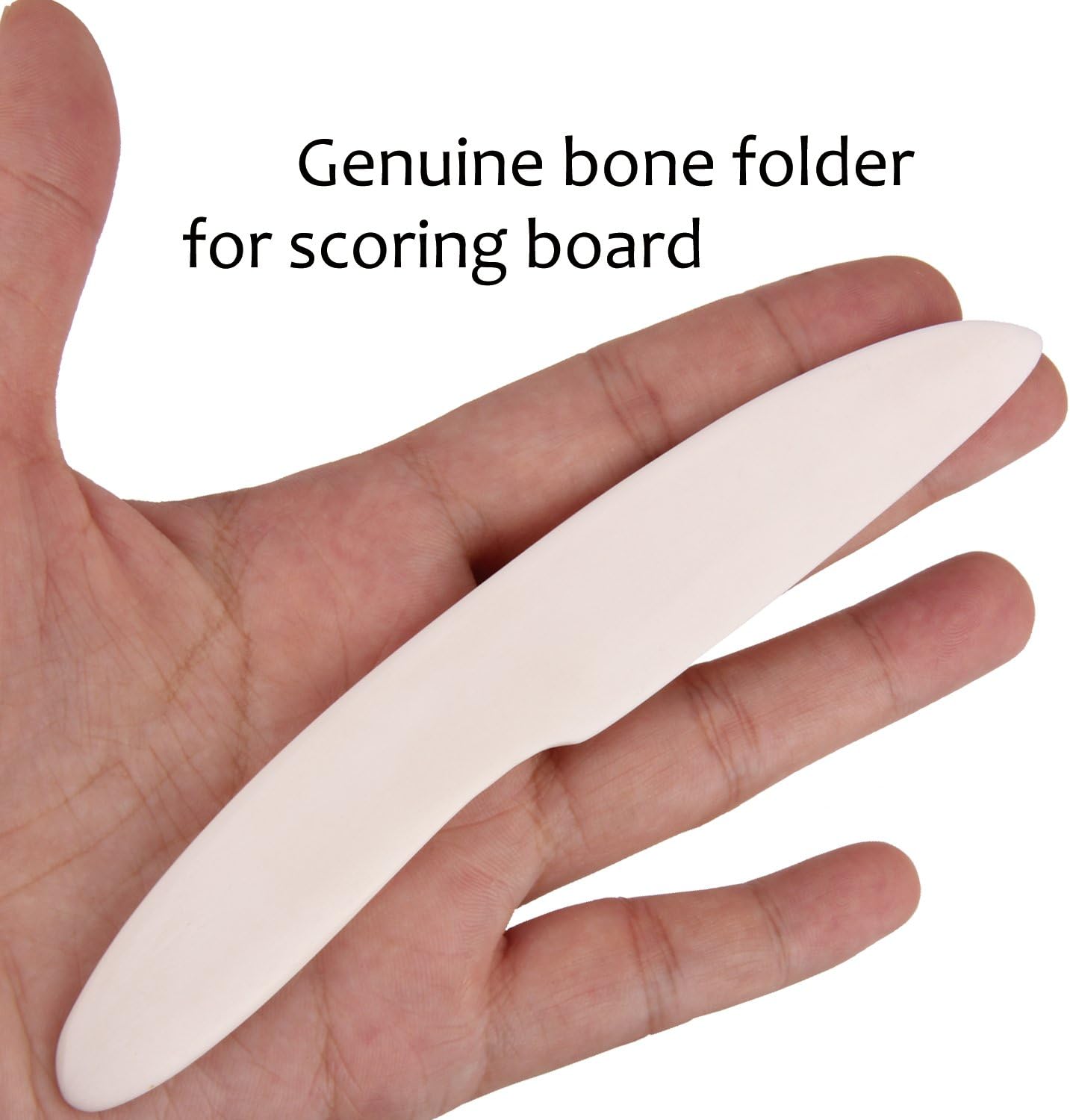 VENCINK Genuine Bone Folder Paper Creaser Crafting Scoring Creasing Scrapbooking Origami Tool for Paper Craft Cards Making Folding Score Board (5.5 x 0.79 inch)