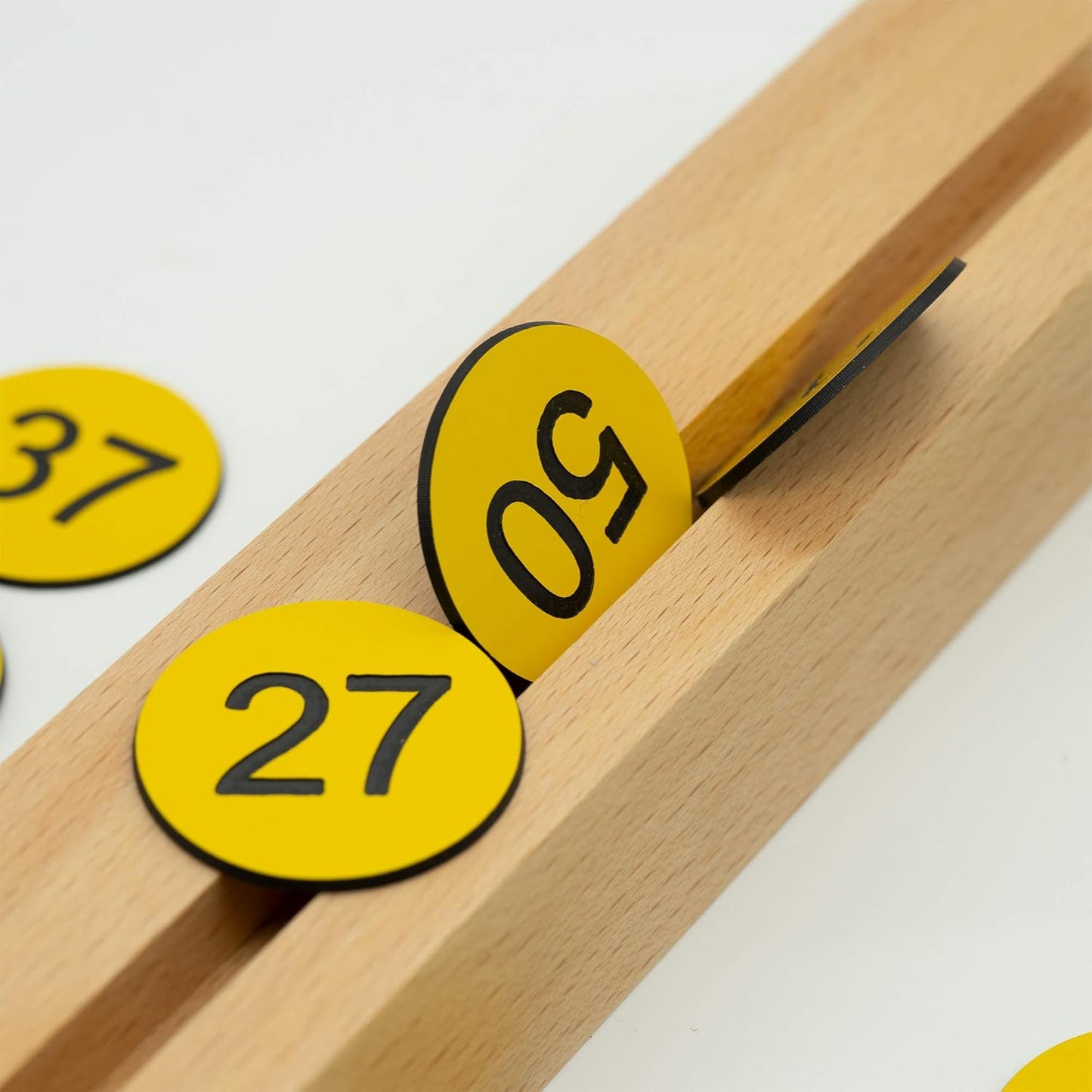 StayMax Plastic Number Tags Engraved Numbered Tags Without Hole (1-100, Yellow)