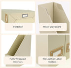 BLU MONACO | Cardboard Magazine File Holder Set of 6 | Vertical Magazine File - Image 7