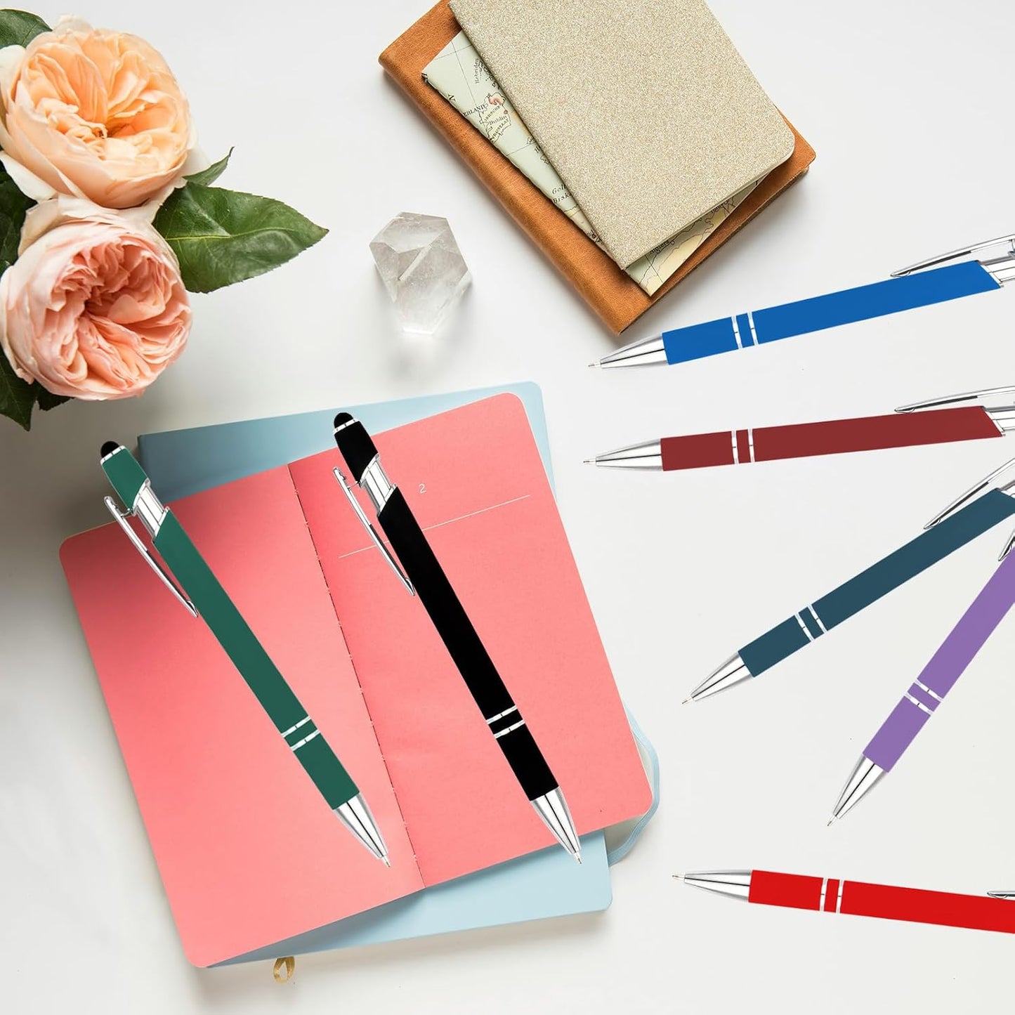 Personalized Pens with Name Logo or Message, Up to 1200 pcs Bulk Custom Metal Ballpoint Pen with Black Ink Customized Gift for Business, Graduation and Promotions (Black)