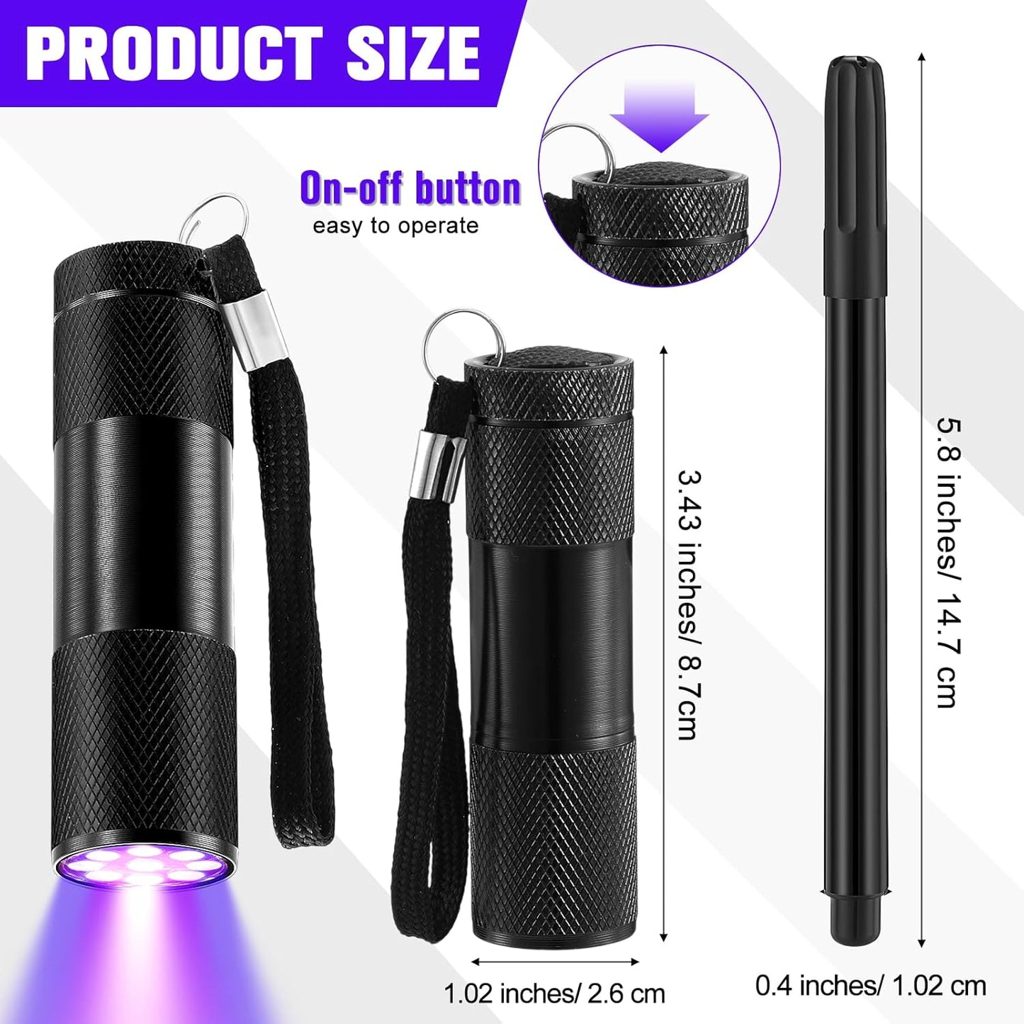 Tegeme 24 Invisible Ink Marker Set 8 Invisible Ink Pen 8 Mini UV Flashlight 8 Magnifying Glasses Blacklight Markers for Halloween Christmas Detective Kit Escape Room Prizes Gift Party Favors