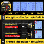 4-in-1 Laser Tape Measure with Level and Crosshairs, 16FT AutoLock Measuring - Image 4