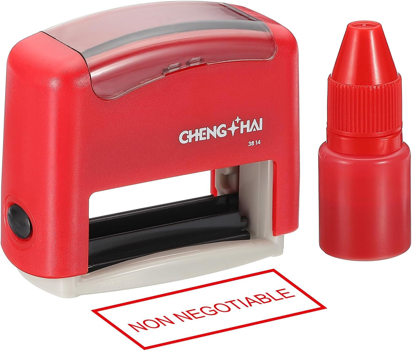 YOKIVE Non Negotiable Self Inking Rubber Stamp, Office Ink Business Stamp for Office Documents, Paperwork, Warehouse, Label (Red)