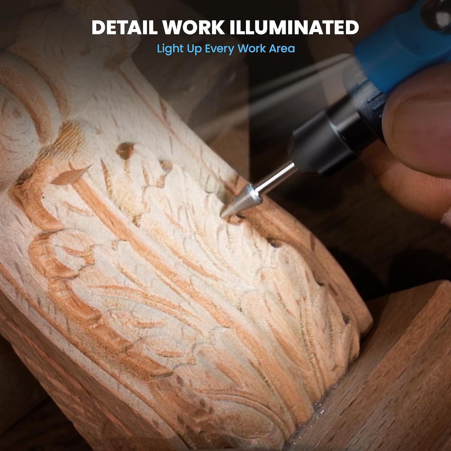 HARDELL Mini Cordless Rotary Tool, 1800RPM 5-Speeds, 2000mAh Rechargeable Battery, 4V Rotary Tool with Multifunctional Accessories for Sanding, Polishing, Carving, Handmade, DIY Creations