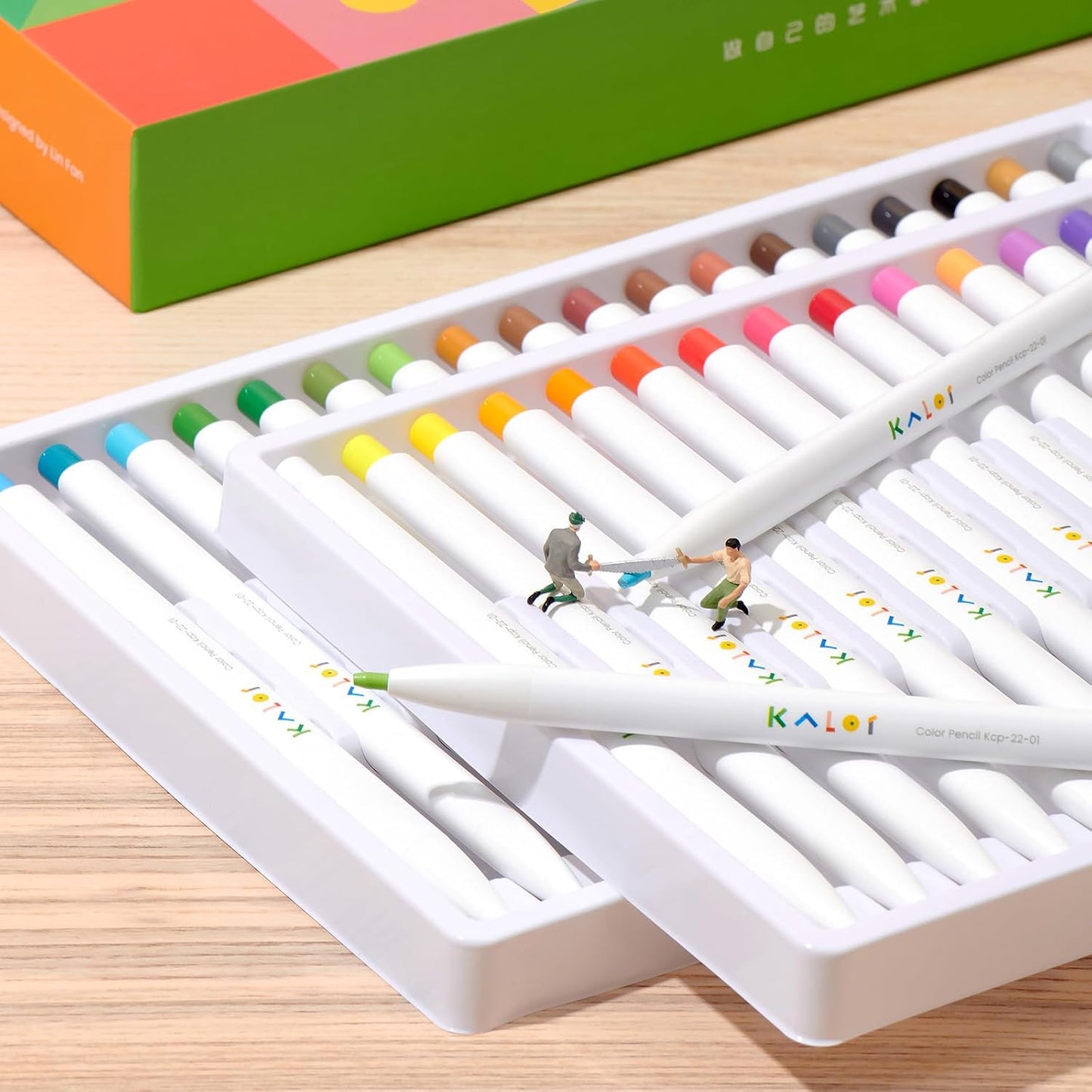 Kaco KALOR 36 Premium Color Mechanical Pencil Set, Refillable Soft Lead Cores, 36 Count, Pack of 1 Color Box, Drawing Sketching Pens Painting Supplies