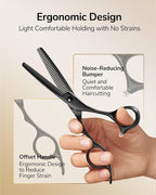 ULG Hair Cutting Scissors Thinning Shears Kit Professional Barber Hairdressing - Image 4