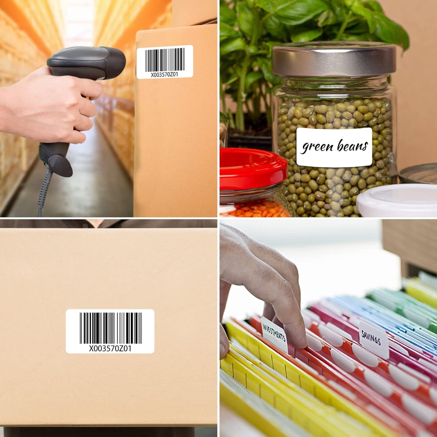 MFLABEL 24 Rolls of 1000 2-1/4 x 1-1/4 Inch Direct Thermal Perforated Shipping Labels,SKU Labels (24 Rolls)