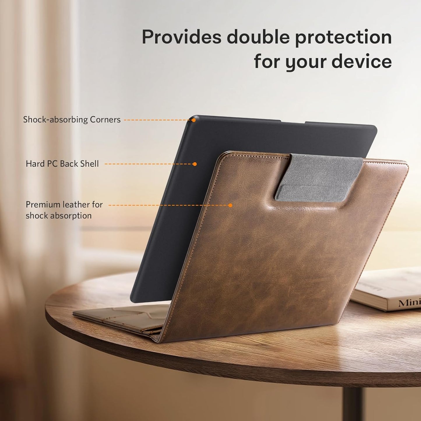 CoBak Premium PU Leather Case for Kindle Scribe 10.2", TouchPad D10, Boox Note Air 5, Folio Cover with Pen Holder, Auto Sleep/Wake, Card Slots & File Folders for Business, Not for Remarkable