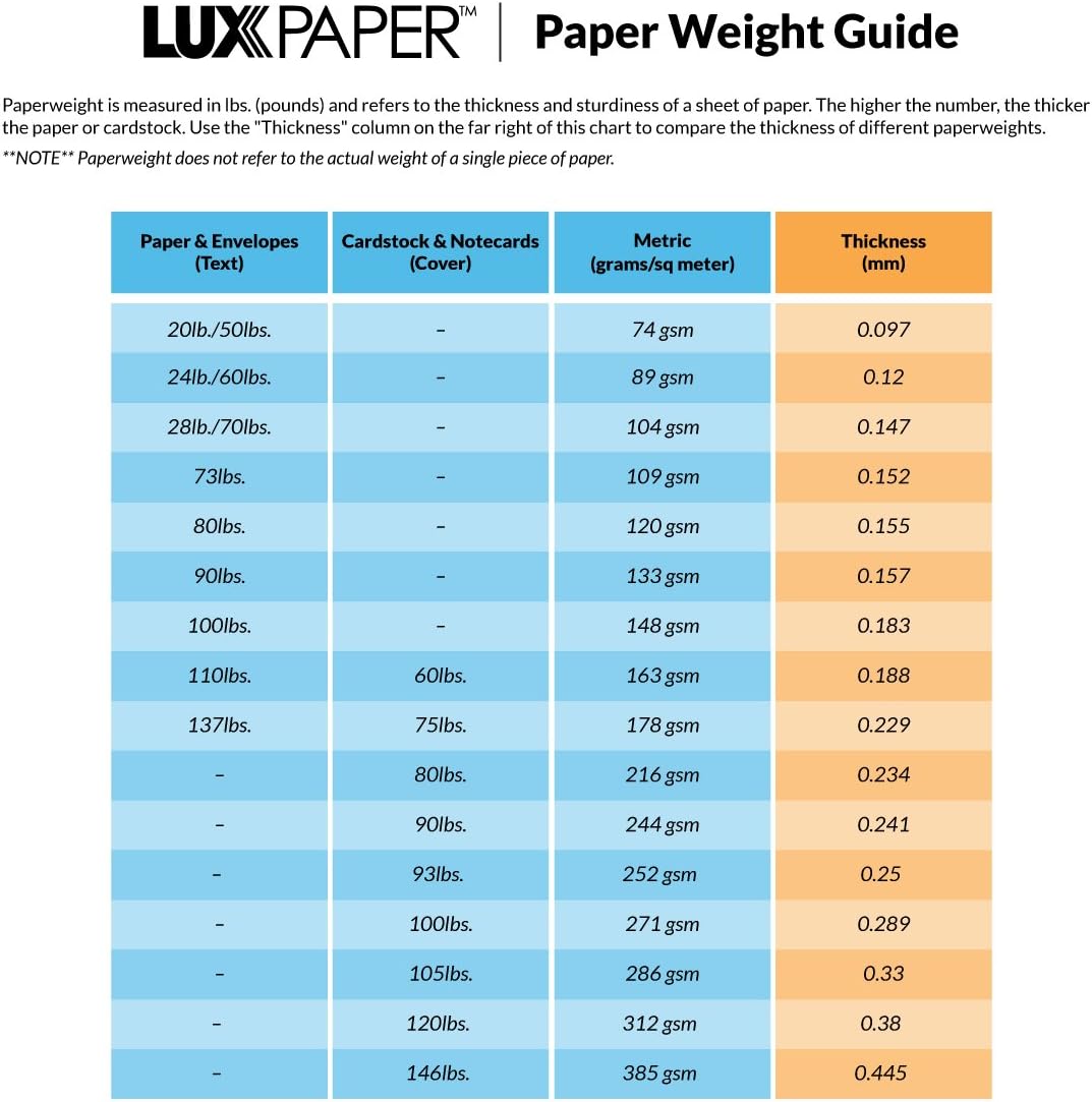 LUXPaper 8.5” x 11” Paper for Crafts and Printing in Flame Metallic, Scrapbook and Office Supplies, 50 Pack (Orange)