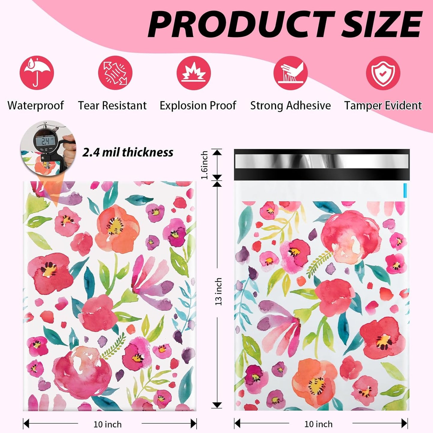 Oududianzi Poly Mailers 10x13, 100PCS Shipping Bags, Self-Seal Mailing Bags, Mailers Poly Bags for Shipping, Polymailers Packaging Bags for Online Small Bussiness and Retail Stores