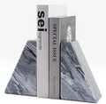 Karibiber Marble Bookends for Heavy Books, Decorative Book Ends for Shelves by Karibiber